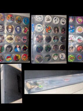 Binder With 362 POGS Kept In Sleeve Covers - Huge Lot of Pogs